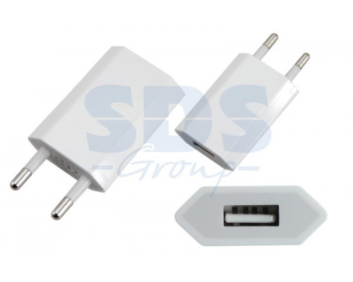 Сетевое зарядное устройство iPhone/iPod USB белое (СЗУ) (5V, 1 000 mA)