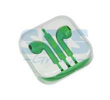 Наушники с микрофоном зеленые