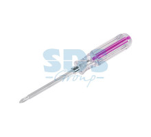 Отвёртка комбинированная, прозрачная рукоятка, двухсторонний стержень 120 мм ( PH2 , SL 6 мм) Rexant