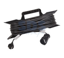 Удлинитель на рамке 30м (1 роз.) 2х0.75 черный REXANT (Сделано в РОССИИ)