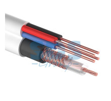 Кабель для видеонаблюдения ККСВг-В + 4х0.5мм., 100м., белый REXANT