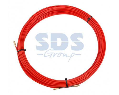 Протяжка кабельная (мини УЗК в бухте), стеклопруток, d=3,5мм, 30м КРАСНАЯ