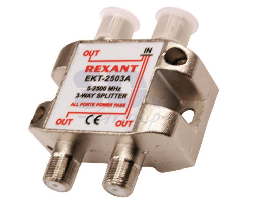 ДЕЛИТЕЛЬ ТВ х 3 под F разъём 5-2500 МГц 