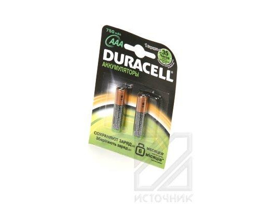 DURACELL HR03 AAA 750mAh BL2