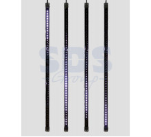 Сосулька светодиодная 80 см, 9,5V, двухсторонняя, 48х2 светодиодов, пластиковый корпус черного цвета, цвет светодиодов белый