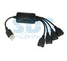 Разветвитель USB на 4 разъема, стандарт черный