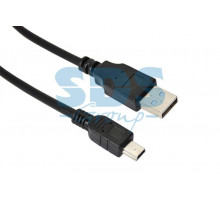 Шнур mini USB (male) - USB-A (male) 0.2M черный REXANT