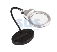 Лупа х2.5, 90мм, с ложементом, LED подсветка REXANT