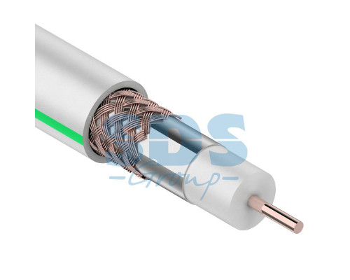Кабель SAT 703B+Cu/Al/Cu, (75%), 75 Ом, 50м., белый REXANT