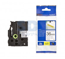 TZES261 ЛЕНТА 36MM ЧЕРНЫЙ НА БЕЛОМ УСИЛ