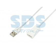 USB удлинитель штекер USB A на гнездо USB A 1М белый