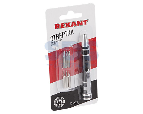 Отвертка с насадками 6 шт Rexant