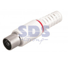 РАЗЪЁМ гнездо TV без пайки Белый REXANT