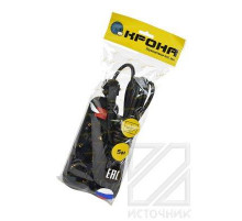 КРОНА РС-3/зазем+выкл.(У16-001) 5 м (ПВС 3Х0.75) черный BL1