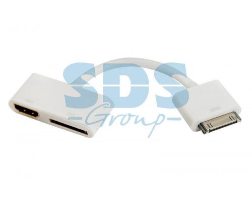 AV адаптер для iPhone 4 на HDMI и 30 pin для передачи фото и видео