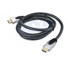 Шнур HDMI - HDMI gold 1.5М металл (блистер) REXANT