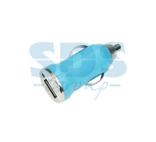 Автозарядка в прикуриватель USB small (АЗУ) (5V, 1 000mA) синяя блистер