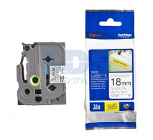 TZES241 ЛЕНТА 18ММ ЧЁРНЫЙ НА БЕЛОМ УСИЛ