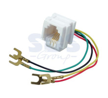 Гнездо 6P-4C с проводами 82мм пластик 623K REXANT