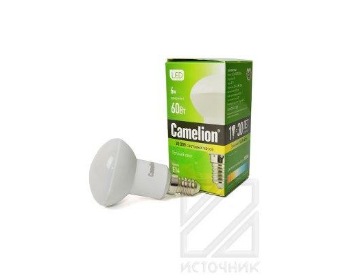 Camelion LED6-R50/830/E14 3000K 6Вт BL1