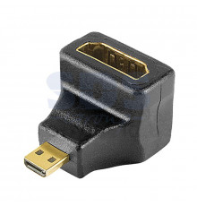 ПЕРЕХОДНИК гн.HDMI - шт.Micro HDMI угловой GOLD REXANT