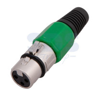 РАЗЪЕМ CANON гнездо XLR на шнур зеленый REXANT