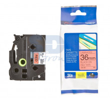 TZE461 ЛЕНТА 36MM ЧЕРНЫЙ НА КРАСНОМ