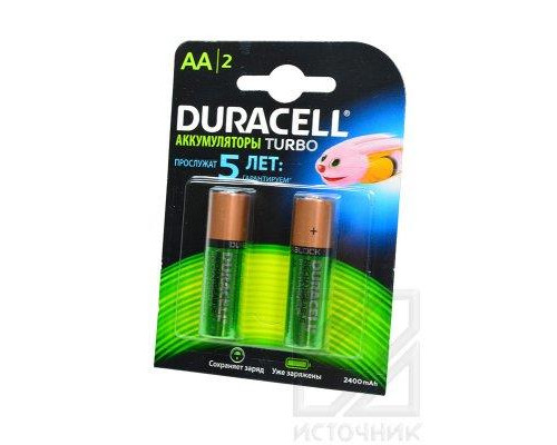 DURACELL HR6 АА 2400mAh уже заряжены BL2