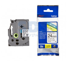 TZE251 ЛЕНТА 24MM ЧЕРНЫЙ НА БЕЛОМ