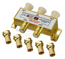 ДЕЛИТЕЛЬ ТВ x 4 + 5шт. F 