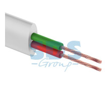 Кабель телефонный 2 жилы 100м CCA белый (ШТЛП-2) REXANT