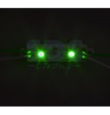 Модуль светодиодный, IP67 влагозащищенный, 2 SMD 5050 диода, ЗЕЛЕНЫЙ NEON-NIGHT