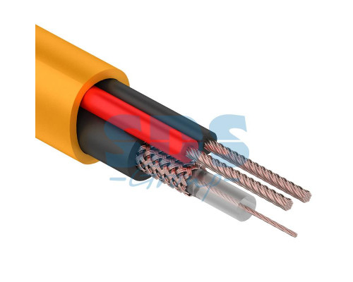 Кабель для видеонаблюдения КВК-П-2 нг(А)-HF + 2х0.75мм², 200м., REXANT