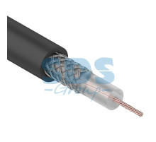 Кабель RG-174A/U, (99%), 50 Ом, 200м., черный REXANT