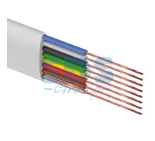 Кабель телефонный 8 жил 100м белый (ШТЛП-8) REXANT