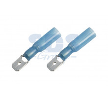 КЛЕММА ПЛОСКАЯ изолированная термоусаживаемая (КПИт штекер - 6.35мм) 1.5-2.5мм² (DRS/MDD2-250) REXANT