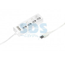 Разветвитель USB на 4 порта с переключателями белый REXANT