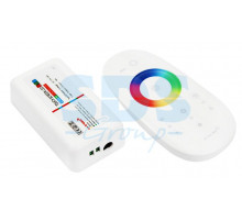 Беспроводной RGB контроллер 2.4G с пультом ДУ с сенсорным управлением; 12-24V, 18А