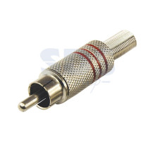 РАЗЪЁМ штекер RCA Металл под винт ZN Черные/Красные PROCONNECT