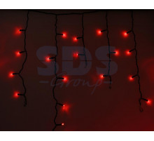 Гирлянда Айсикл (бахрома) светодиодный, 4,8 х 0,6 м, черный провод, 220В, диоды красные, NEON-NIGHT
