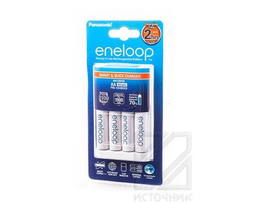 Panasonic eneloop K-KJ16MCCE40E Smart&Quick Charger + 4AA1900mAh BL1