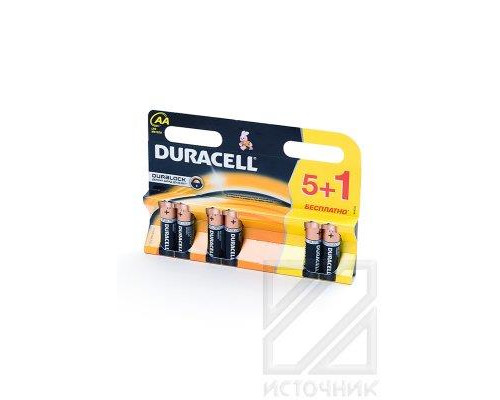 DURACELL LR6 5+1шт BL6