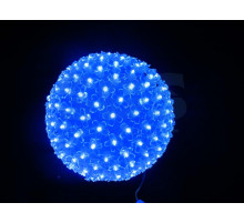 Шар светодиодный 220V, диаметр 20 см, 200 светодиодов, цвет синий