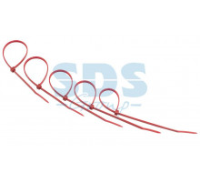 Хомут nylon 200 х 4.0 мм 25шт красный REXANT