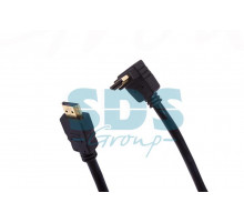 Шнур HDMI - HDMI gold 1.5М угловой REXANT