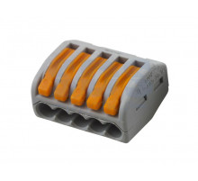 222-415 Универсальная многоразовая 5-проводная клемма (0,08-2,5 (4) мм2) 40шт. WAGO