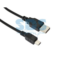 Шнур mini USB (male) - USB-A (male) 1.8M черный REXANT