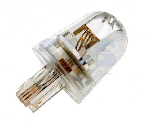 Телефонный проходник 4Р-4С поворотный (антискручиватель 1.5cm) REXANT