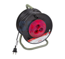 Удлинитель на катушке 50м (3 роз.) 2х1.0 REXANT (Сделано в РОССИИ)