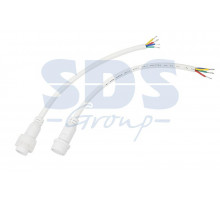 Соединительный кабель (4pin) герметичный (IP67) 4х0.75мм² 300V белый REXANT